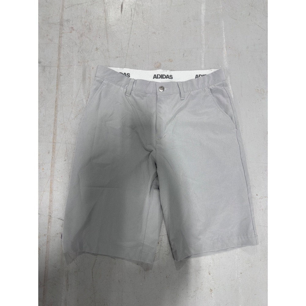 Adidas Golf Shorts Mens 32 Grey Flat Front Performance Athletic RN88387